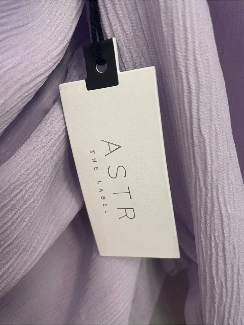 Astr Lavender Ruched Puff-Sleeve Blouse